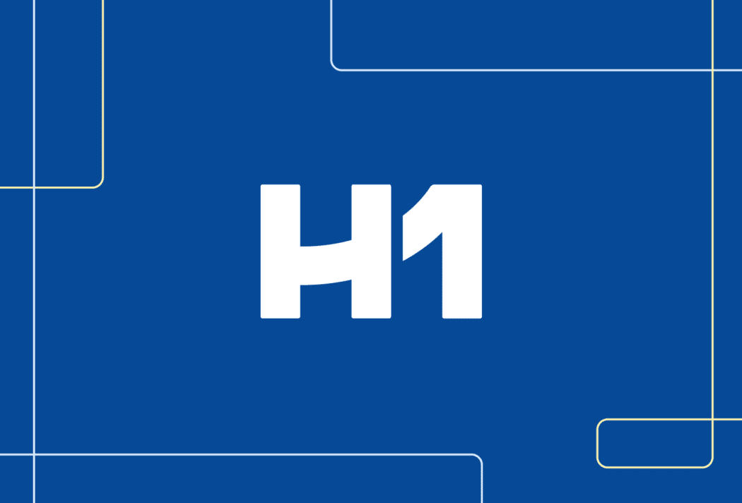 H1 logo and line graphics