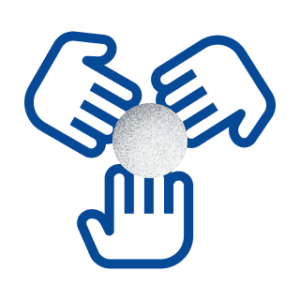 sapphire team hands icon