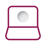 plum laptop icon