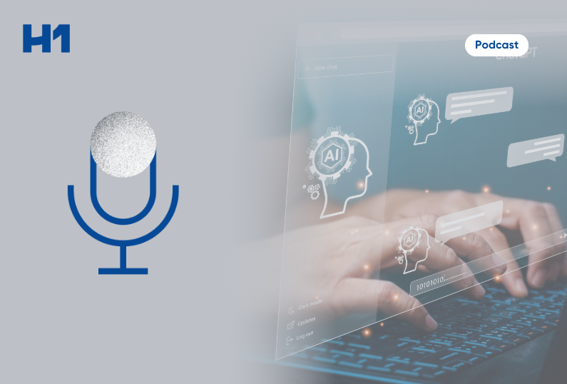 microphone icon and artificial intelligence image
