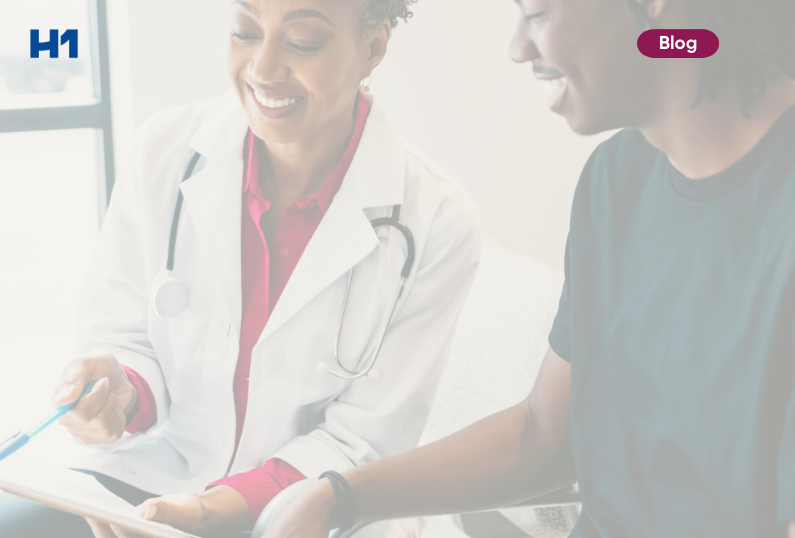 doctor showing patient information