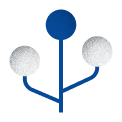 Blue branch icon