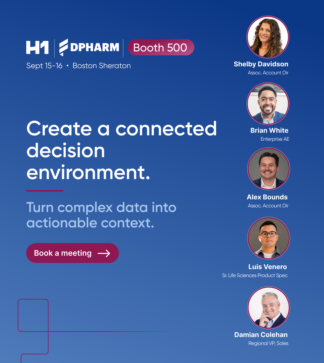 photos of H1 team attending DPHARM event
