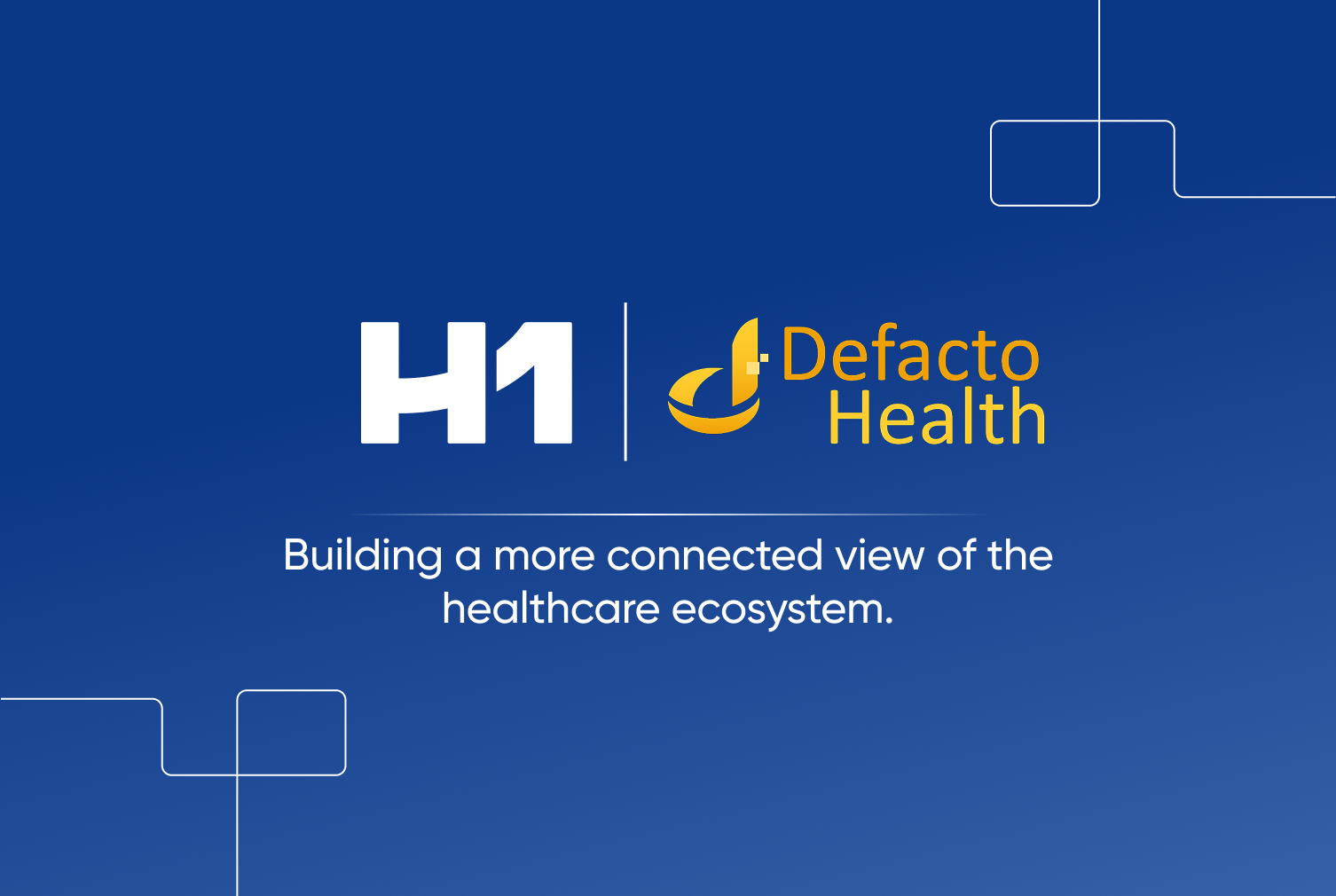 Simple graphic featuring the H1 and CVSHealth logos. It reads "H1 Press Release: CVSHealth Ventures collaborates with H1 to simplify the healthcare experience"